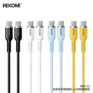 Cáp Sạc Nhanh 100W Wekome WDC-11 Type-C to Type-C, tốc độ truyền dữ liệu 480Mbps, dây silicon siêu bền dài 1.2m, màu sắc đa dạng, an toàn tuyệt đối cho laptop, smartphone, tablet