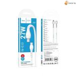 Cáp Sạc Nhanh Hoco X37 USB Lightning, 2 đầu Type-C và Micro, công suất 60W, hỗ trợ sạc nhanh 27W, 3.0A và 2.4A, chất liệu TPE bền chắc, lõi đồng 126 sợi, trọng lượng nhẹ 10g, chiều dài 1m, tỷ lệ đầu ra 98%, tăng tốc sạc 30%, chính hãng OEM Hoco