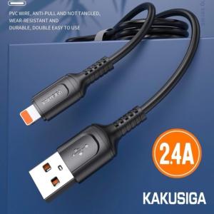 Cáp sạc nhanh KAKU KSC-805 Lightning 2.4A, dây dài 1m, chất liệu PVC, hỗ trợ truyền dữ liệu tốc độ cao, thân dây dày chống mài mòn, phụ kiện chính hãng, giải pháp sạc nhanh an toàn.