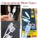 Cáp sạc nhanh Pisen AL05 Micro USB-A to Micro, hỗ trợ dòng 3A, tốc độ truyền 480Mbps, phụ kiện chính hãng, giải pháp sạc nhanh an toàn.