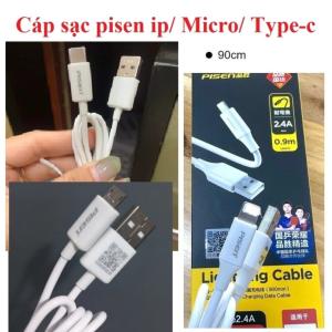 Cáp sạc nhanh Pisen AL05 Micro USB-A to Micro, hỗ trợ dòng 3A, tốc độ truyền 480Mbps, phụ kiện chính hãng, giải pháp sạc nhanh an toàn.