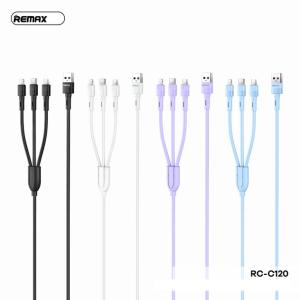 Cáp Sạc Nhanh Remax RC-C120 3 trong 1, công suất 66W, truyền dữ liệu tốc độ cao 480Mbps, dây dài 1.2m, trọng lượng nhẹ 64g, phụ kiện bền bỉ cho smartphone và tablet