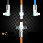 Cáp Sạc Type-C xoay Silicon mập nhiều màu, công suất tối đa 120W, dòng điện 6A, lõi đồng đóng hộp 30/18AWG nhiều sợi, đường kính dây 6mm siêu bền, dài 1.2m, truyền dữ liệu ổn định 480Mbps, phụ kiện cao cấp cho smartphone và laptop