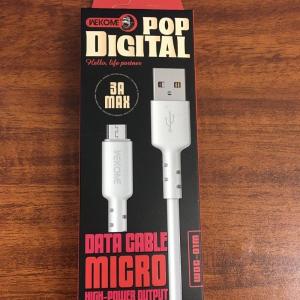 Cáp Sạc Wekome WDC-01m Micro đa năng, hỗ trợ USB to Type-C, Lightning, Micro, công suất 2.4A/3A/6A, tốc độ truyền dữ liệu 480Mbps, dây dài 1m, chất liệu hợp kim kẽm bọc dù TPE siêu bền, màu trắng sang trọng