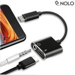 Cáp Type-C chia 3.5mm + Type-C, hỗ trợ nghe nhạc và sạc cùng lúc, nhựa ABS cao cấp, dây đồng nguyên chất, dòng sạc 2.1A, thiết kế bền chắc, tiện lợi, mang lại sự linh hoạt cho người dùng công nghệ hiện đại