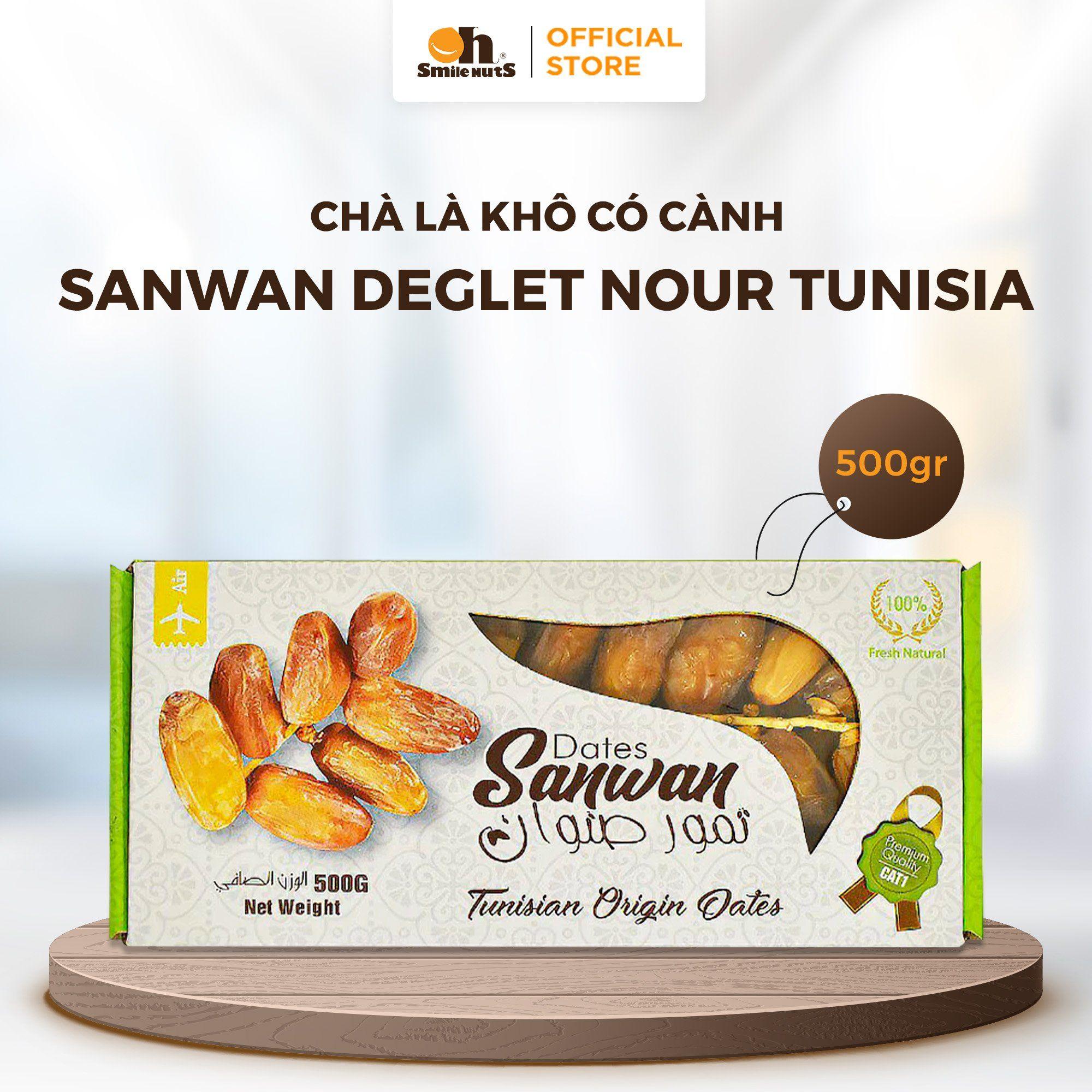 Chà Là Nguyên Cành Sanwan 500g, Quà Tặng Sang Trọng Cho Gia Đình, Ngon Mềm Thơm Mật, Hỗ Trợ Tiêu Hóa, Giàu Vitamin & Khoáng Chất, Snack Ăn Vặt Lành Mạnh
