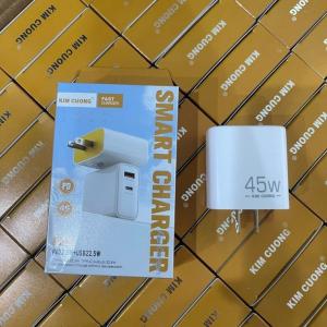 Cóc Sạc Nhanh 45W Kim Cương S816 Chính Hãng, 2 Cổng Type-C + USB, Hỗ Trợ Sạc Nhanh Super Fast Charger QC4.0, Công Suất Cao 45W, Sạc Đồng Thời Hai Thiết Bị, Tiết Kiệm Thời Gian