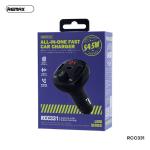 Cốc Sạc Ô Tô Remax RCC331 Sạc Nhanh 54.5W, hỗ trợ 3 thiết bị cùng lúc, có FM transmitter, micro đàm thoại, đọc thẻ TF, hiển thị điện áp kỹ thuật số, tương thích đa dạng dòng xe, vật liệu cao cấp chống quá nhiệt, bền bỉ.