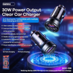 Cóc Sạc Ô Tô Remax RCC338 30W, Type-C + USB, Hỗ Trợ Sạc PD QC 3.0, Tương Thích Đa Thiết Bị, Thiết Kế Kim Loại Sang Trọng, Tản Nhiệt Tốt, Bền Bỉ, Sạc Nhanh An Toàn