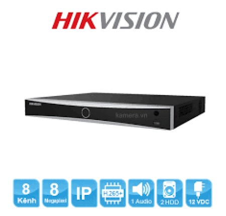 Đầu Ghi Hình Hikvision DS-7608NXI-K1 NVR 8 Kênh AcuSense 4K Siêu Thông Minh, Hỗ Trợ PoE Tích Hợp, Nhận Diện Khuôn Mặt Và Phân Biệt Người Xe Giảm Báo Động Giả 100%, Ghi Hình 12MP Rõ Nét Ban Đêm, Tiết Kiệm Lưu Trữ H.265+ Lên Đến 50%