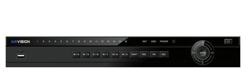 Đầu Ghi Hình KBVISION KX-C7216H1 DVR 16 Kênh 5in1 Siêu Mạnh, Hỗ Trợ HDCVI AHD TVI CVBS IP, Ghi Hình 1080N Rõ Nét Ban Đêm, Chuẩn Nén H.265 Tiết Kiệm 80% Dung Lượng, Kết Nối Camera Xa 1200m, Audio 2 Chiều, 2 Ổ Cứng 10TB Lưu Bất Tận