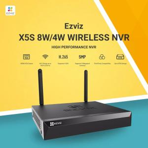 Đầu ghi IP WiFi EZVIZ CS-X5S-8W 8 kênh, hỗ trợ camera WiFi & có dây 5MP, chuẩn H.265, lưu trữ tới 8TB, HDMI/VGA xuất hình ảnh rõ nét, lý tưởng cho nhà riêng, văn phòng, cửa hàng cần giám sát toàn diện.