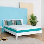 Nệm foam Aeroflow Wave Nhật Bản, công nghệ Mixel Cube độc quyền, massage thư giãn, phân tán áp lực, thoáng khí vượt trội, PU Foam chống rung, áo nệm Polyester Elastane mềm mại, giấc ngủ tự nhiên, bền bỉ
