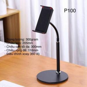 Giá đỡ điện thoại, iPad P100 xoay 360° toàn diện, ổn định chắc chắn, thiết kế nhỏ gọn tiết kiệm không gian, phù hợp dùng tại nhà, văn phòng, lớp học trực tuyến, livestream, hỗ trợ mọi loại máy tính bảng và smartphone