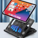 Giá đỡ tản nhiệt S6 cho điện thoại, iPad, máy tính bảng và laptop, kích thước 20x22x13cm, trọng lượng nhẹ 290g, màu đen/trắng/hồng sang trọng, thiết kế thông minh thoáng khí, chống nóng, giữ thiết bị ổn định, tiện lợi cho học tập, làm việc và giải tr