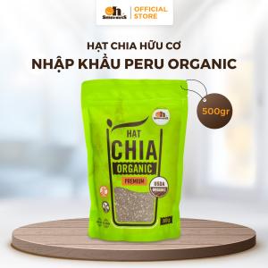 Siêu Tăng Cường hạt chia đen hữu cơ Oh Smile Nuts túi 500g nhập khẩu từ Peru, giàu omega-3 và chất xơ, hỗ trợ tiêu hóa và giữ dáng cho người ăn kiêng – lựa chọn ăn vặt lành mạnh mỗi ngày
