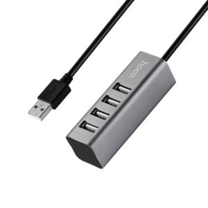 Hoco HB1 4 cổng USB 2.0 Hub mở rộng kết nối, chia nhiều thiết bị đồng thời, tốc độ truyền dữ liệu ổn định, thiết kế nhựa cao cấp, gọn nhẹ, thích hợp văn phòng, du lịch, học tập và chơi game
