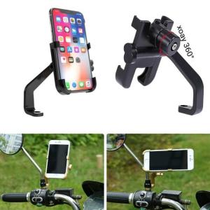 Kẹp điện thoại xe máy C2, hợp kim nhôm cao cấp, thiết kế đế xoay góc rộng, chống shock và trơn trượt, mở rộng tối đa hơn 7 inch, giữ điện thoại chắc chắn chống giật rơi, dễ lắp đặt tháo gỡ, tiện lợi cho shipper Grap, Go Việt, người đi phượt và lái xe