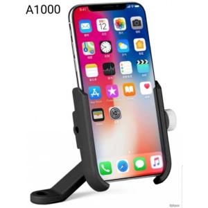 Kẹp điện thoại xe máy Mototec A02/A-1000 loại xịn, hợp kim nhôm cao cấp, sơn tĩnh điện đen nhám sang trọng, xoay 360° linh hoạt, điều chỉnh lên xuống tiện lợi, giữ điện thoại chắc chắn chống rung lắc, an toàn tuyệt đối cho GPS, nghe gọi và theo dõi đ