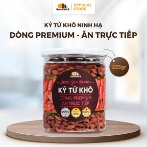 HỖ TRỢ TIÊU HÓA – Kỷ Tử Khô 225 g Oh Smile Nuts giàu chất xơ và khoáng chất, giúp nhu động ruột tốt, phù hợp chế độ ăn uống cân bằng và kiêng đường.