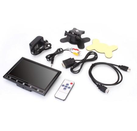Màn hình test camera 7 inch HDMI VGA AV chuẩn 16:9, “Camera Test Monitor 7 inch Full HD” hỗ trợ nhiều giao diện tín hiệu, lý tưởng cho lắp đặt hệ thống an ninh tại nhà, văn phòng hoặc công trường.