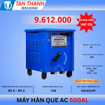 Máy hàn AC 500AL Tân Thành, hàn nhanh, tiết kiệm điện, hỗ trợ nguồn 220V/380V, dễ sử dụng, phù hợp thợ hàn công nghiệp, gia công cơ khí, độ bền cao, hàn nhiều loại que hàn khác nhau, hiệu suất mạnh mẽ, thiết kế chắc chắn, kháng va đập