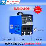 Máy hàn ARC500I-PRO Inverter Tân Thành, hàn nhanh, tiết kiệm điện, công nghệ IGBT khối, dễ sử dụng, phù hợp thợ hàn công nghiệp, gia công cơ khí, độ bền cao, hàn nhiều loại que hàn khác nhau