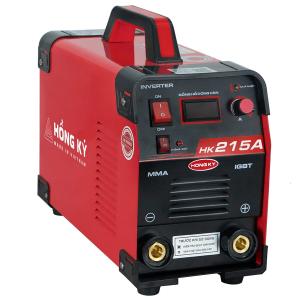 Máy Hàn Que Điện Tử Hồng Ký HK 215A Inverter 215A, Hàn Que 2.6-4.0mm Liên Tục Mối Đẹp, Tiết Kiệm Điện 50-60%, Nhẹ 6kg Di Động, Hoàn Hảo Thợ Cơ Khí Xây Dựng