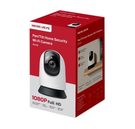 Mercusys MC200 Camera WiFi 2MP Trong Nhà, Xoay Pan/Tilt 340°/70°, Hỗ Trợ Thẻ microSD 512 GB, Kết Nối 2.4GHz, 1080p HD – Thích Hợp Cho Nhà, Cửa Hàng, Văn Phòng