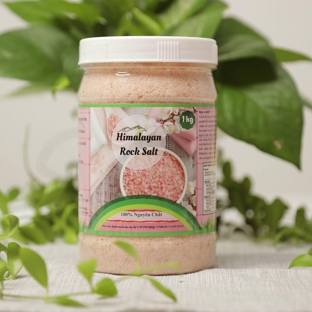 Muối Hồng Himalaya Dạng Nhuyễn Smile Nuts Hộp 1kg – 100% tự nhiên, khai thác thủ công từ mỏ Khewra, giàu khoáng chất, hỗ trợ huyết áp ổn định, làm gia vị nêm nếm và thư giãn cơ thể
