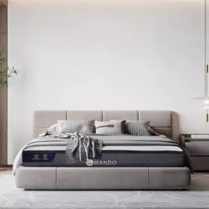 Nệm Amando Elite Original túi độc lập dày 23cm, sang trọng châu Âu, thoáng khí, kháng khuẩn, giảm tiếng ồn, nâng đỡ cơ thể chuẩn mực, mang đến giấc ngủ an toàn, thoải mái cho mọi lứa tuổi.