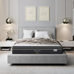 Nệm lò xo Amando Faro, kết cấu đa tầng nâng đỡ 5 vùng, Gel Memory Foam Lumbar Support, PU foam đàn hồi, lõi cao su ôm sát cơ thể, bảo vệ cột sống, giảm đau lưng cổ vai gáy, giấc ngủ cân bằng và thoải mái.