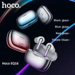 Tai Nghe Bluetooth Hoco EQ16, Bluetooth V5.3, Chip Jerry AC7003, Âm thanh nổi bật, Loa 13mm, Trở kháng 32Ω, Đáp ứng tần số 20~20000Hz, Độ nhạy 98db, Phạm vi truyền 10m, Thiết kế nhỏ gọn, Kết nối ổn định, Hoàn hảo cho nghe nhạc và gọi điện