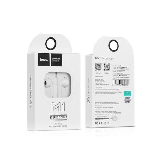 Tai Nghe HOCO M1 Stereo – Jack 3.5mm, Mic Trong Dây, Âm Thanh Rõ Ràng Cho Điện Thoại & Máy Tính