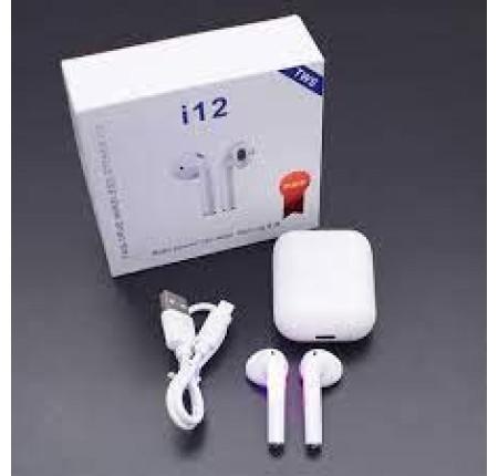 Tai nghe InPods i12 không dây – Thiết kế nhẹ, kết nối nhanh, hộp sạc trắng, âm bass tốt, dùng cho điện thoại và máy tính bảng