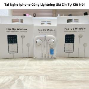 Tai Nghe iPhone Lightning Giả Zin Tự Kết Nối, Âm Thanh HiFi Chất Lượng Cao, Bluetooth Lấy Nguồn Từ Smartphone, Thiết Kế Nhét Tai Công Thái Học, Dây Cao Su Trơn Bền Bỉ, Màu Trắng Tinh Khôi, Tương Thích iPhone 7/7 Plus/8/8 Plus, iPad, Giải Pháp Nghe Nh