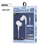 Tai Nghe Remax RM-575 Cổng 3.5mm, Type-C, Lightning, Âm Thanh HiFi Chất Lượng Cao, Dải Giọng Hát Rộng, Thiết Kế Công Thái Học, Dây TPE Bền Bỉ, Phù Hợp Nghe Nhạc, Xem Phim, Học Online, Gọi Điện, Giải Pháp Hoàn Hảo Cho Người Dùng Smartphone Và Laptop