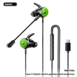 Tai Nghe Remax RM-709a Gaming Type-C Chính Hãng, Âm Thanh HiFi Stereo, Công Suất 3mW, Bộ Truyền Động 10mm, Micro Dài Nhận Dạng Âm Thanh, Vòng Đeo Tai RGB Đổi Màu Ngẫu Nhiên, Dây 120cm Chống Rối, Trọng Lượng Nhẹ 23g, Giải Pháp Nghe Nhạc Và Chơi Game H
