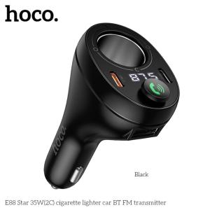 Tẩu Sạc Nhanh Ô Tô Hoco Z52 38W PD20W QC18W Phát Sóng FM Bluetooth 5.0, Bộ Phát Nhạc Xe Hơi Không Dây, Sạc Siêu Tốc Type-C USB-A Cho iPhone Samsung Xiaomi, Đàm Thoại Rảnh Tay Chống Cháy Nổ PC+ABS, Hoàn Hảo Tẩu Sạc Bluetooth Ô Tô