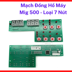 Mạch hiển thị kỹ thuật số LED máy hàn MIG 500 loại 7 nút thiết lập thông số, Bo mạch đồng hồ máy hàn điện tử công nghiệp lắp đặt nâng cấp nhanh chóng, Linh kiện sửa chữa bo mạch điều khiển máy hàn MIG CO2 dòng tải lớn., linh kiện máy hàn.