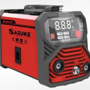 Máy Hàn Sasuke MIG-200I LCD Màn Hình LED MIG Flux Core + Que 220V, Dòng Hàn 20-120A Ổn Định Mạnh Mẽ Hàn Độ Dày Linh Hoạt, Mối Hàn Bóng Đẹp Ngấu Sâu Không Xỉ Trên Sắt Inox Tôn, Công Nghệ Inverter Tiết Kiệm Điện Hiệu Suất Cao
