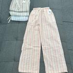 Quần kẻ ống rộng nữ vải đũi nilen nhẹ mát, thoáng khí mùa hè, phong cách Hàn Quốc, dễ phối áo thun, sơ mi, mang lại sự thoải mái và thời trang cho mọi cô gái hiện đại