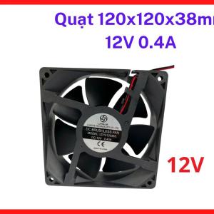 Linh kiện quạt tản nhiệt 12038 12V chất lượng vượt trội, quạt 120x120x38mm 12V 0.4A chuyên dụng, quạt làm mát biến tần 12V vỏ nhựa chắc chắn, mang lại độ an toàn cao và hiệu quả vận hành ổn định suốt ngày dài liên tục