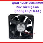 Quạt 12cm 24V áp lực gió cao chính hãng, quạt 120x120x38mm 24V chịu nhiệt tốt, linh kiện quạt tản nhiệt 12038 cao cấp, đảm bảo luồng gió mạnh không bị suy hao, giải pháp tối ưu cho công việc giải nhiệt linh kiện