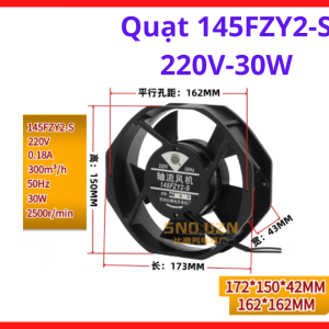 Quạt làm mát máy hàn điện tử cao cấp, quạt 145FZY2-S 220V 30W chất lượng hàng đầu, quạt khung nhôm 220V 30W tải trọng phù hợp, giải pháp thay thế hoàn hảo cho các dòng quạt tản nhiệt kém chất lượng trên thị trường