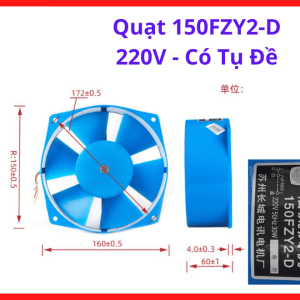 Quạt 220V 150mm giá tốt bền đẹp, quạt 150FZY2-D 220V có tụ đề tiêu chuẩn cao, phụ kiện điện công nghiệp hỗ trợ đắc lực cho công việc giải nhiệt thiết bị, đảm bảo hiệu suất làm việc đạt mức tối ưu nhất