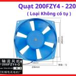 Quạt hút 220V mã 200FZY4 chính hãng chất lượng cao, lưu lượng khí lớn chuyên dùng cho phòng máy kỹ thuật và tủ điện tự động hóa nhà máy