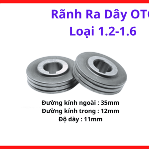 Con Lăn Cấp Dây Máy Hàn OTC 1.2-1.6, Linh Kiện Hàn MIG Hỗ Trợ Tăng Độ Ổn Định Khi Hàn Thực Tế, kho linh kiện máy hàn.