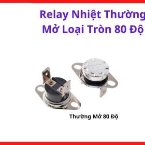 Relay Nhiệt Loại Tròn 80°C Thường Mở, Thermal Protector NO, Kích Hoạt Quạt Làm Mát Khi Nhiệt Độ Tăng, Phù Hợp Máy Hàn Inverter Và Bộ Nguồn