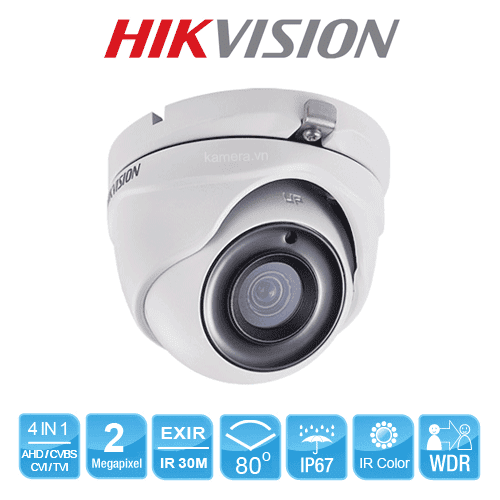 QUAY ĐÊM CHUYÊN NGHIỆP, Camera Hikvision DS-2CE76D3T-ITM, độ nhạy ánh sáng 0,005 lux, EXIR 2.0 12 LED, hình ảnh rõ nét ngay cả ban đêm, chống nước IP67, lắp trong ngoài trời